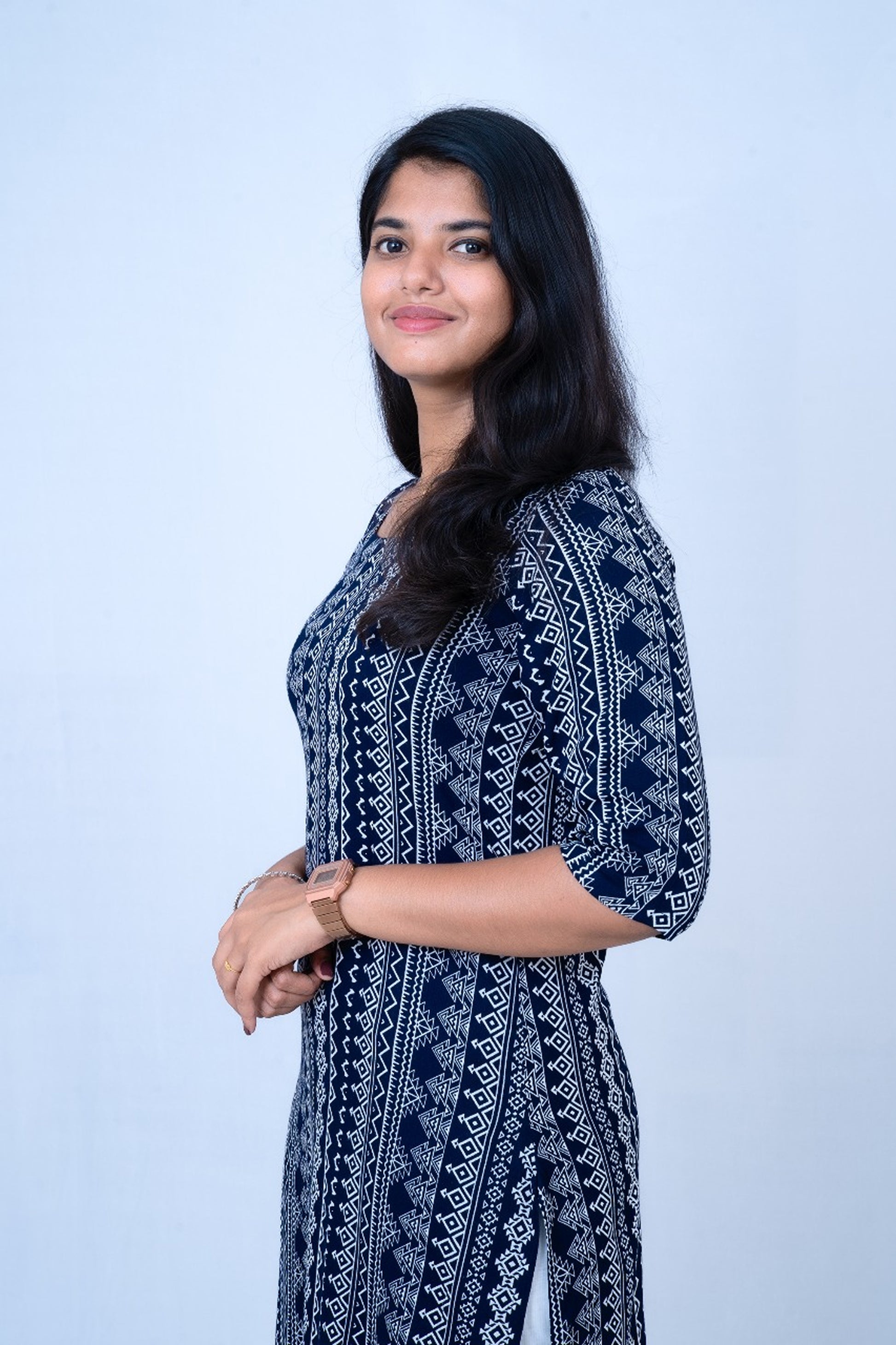 Mauve Geometric Stripe Top