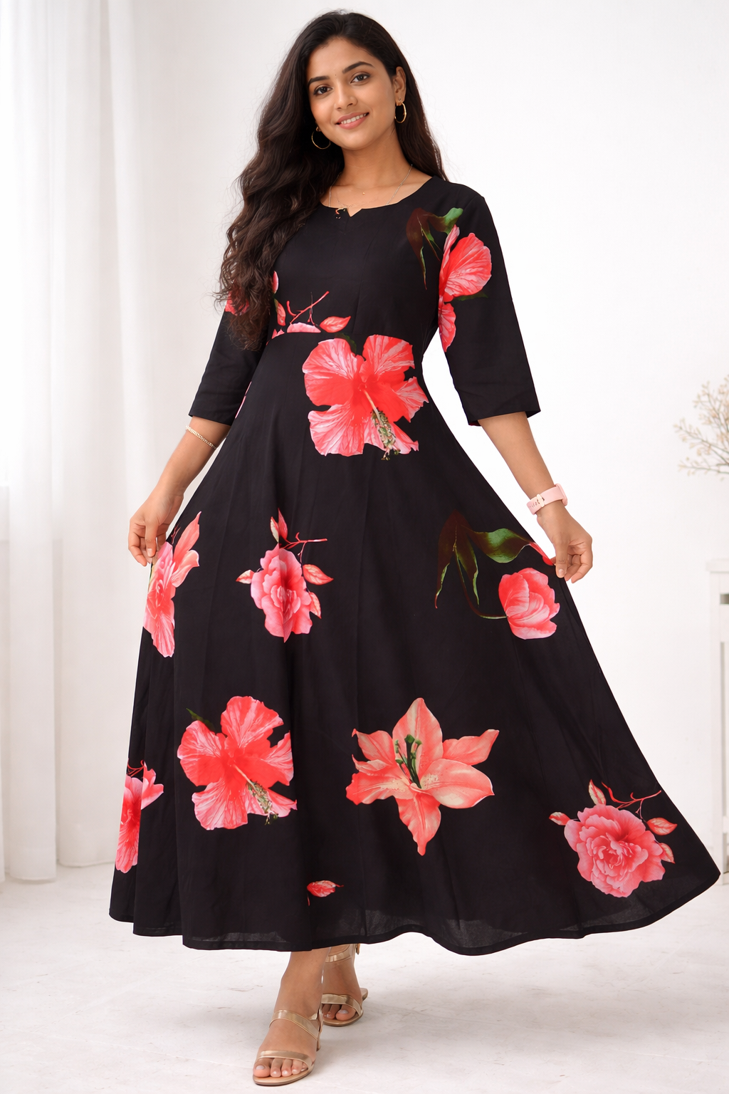 Image of Black Circular Frock