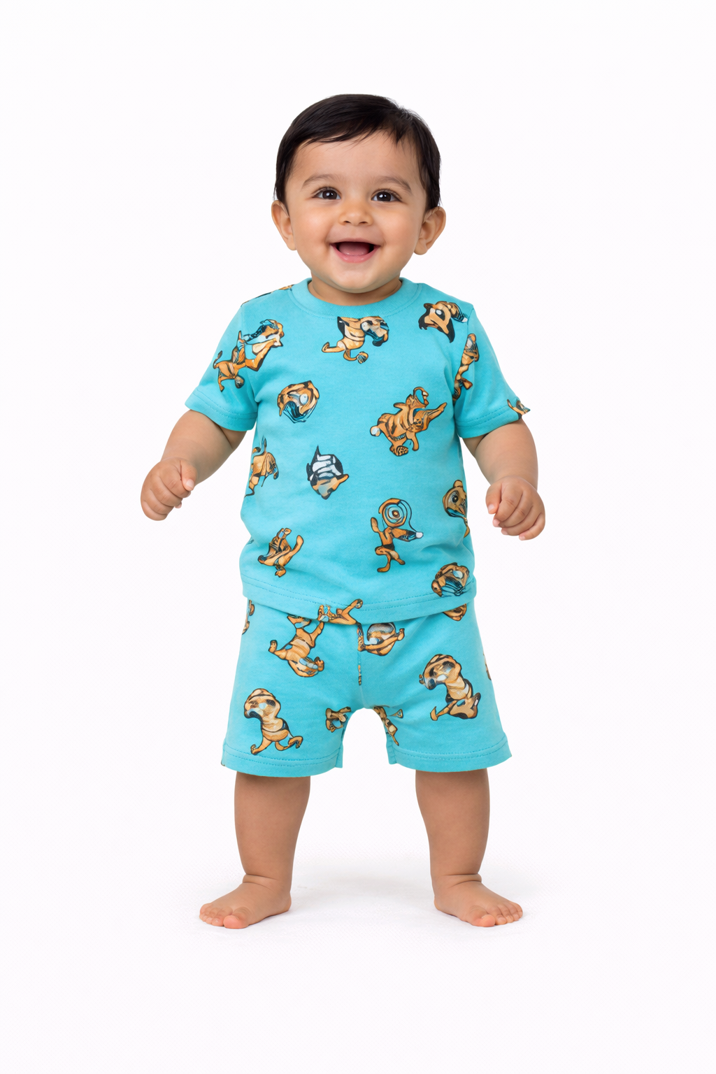 Image of T - Shirt and Short  - Blue