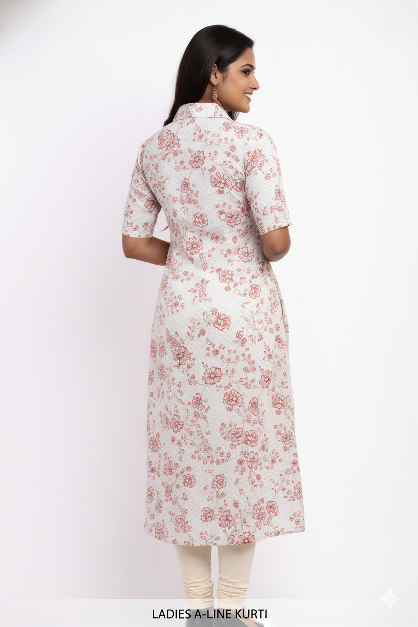 Image of White - A-Line Kurti