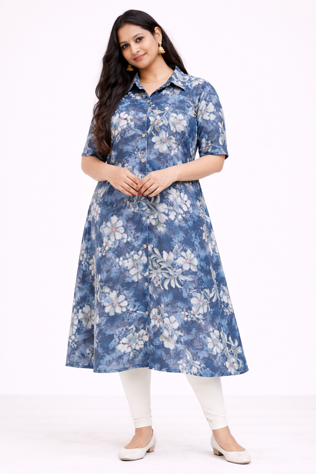 Image of Gray - A-Line Kurti