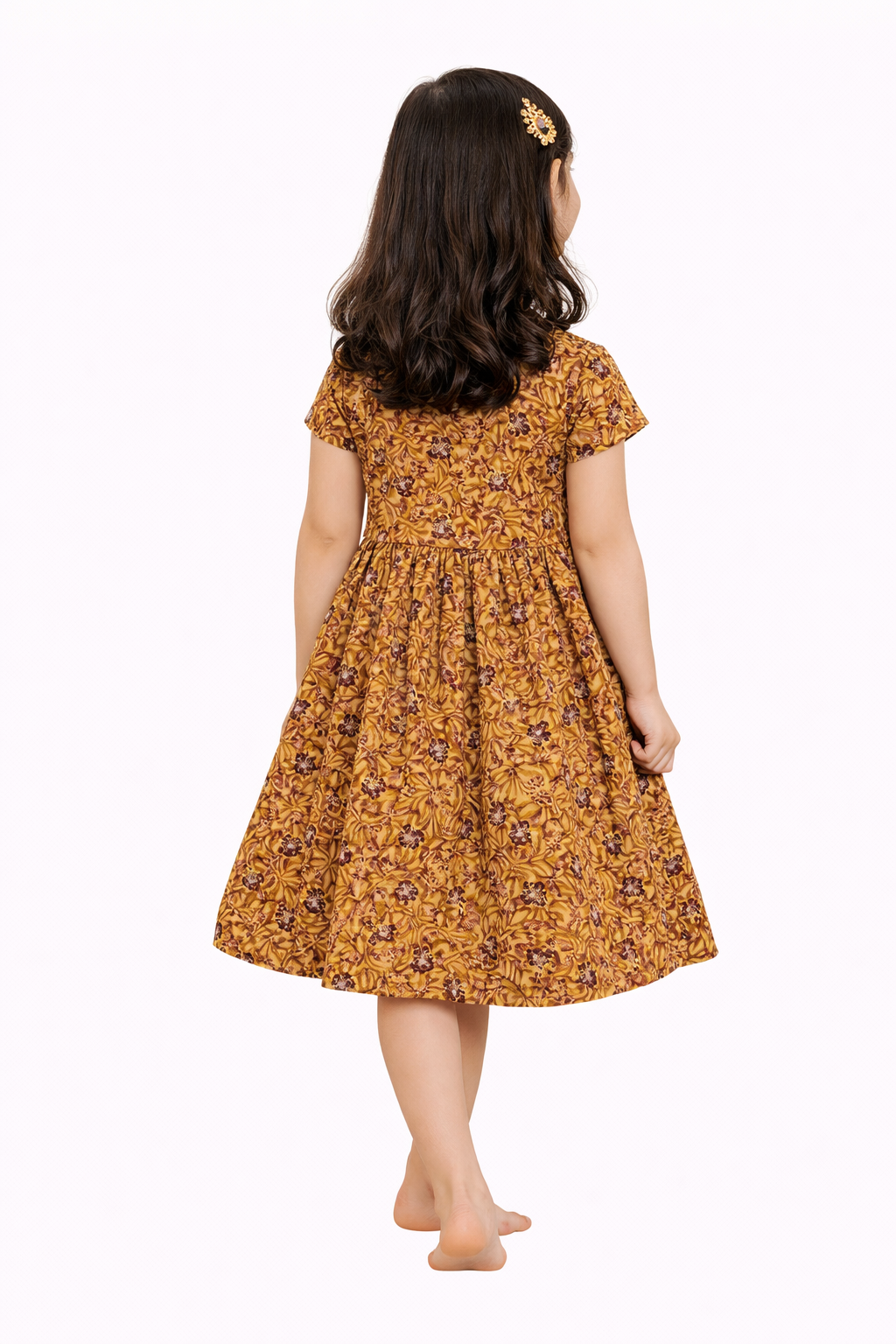 Image of Kids Frock - Yellow - 1070