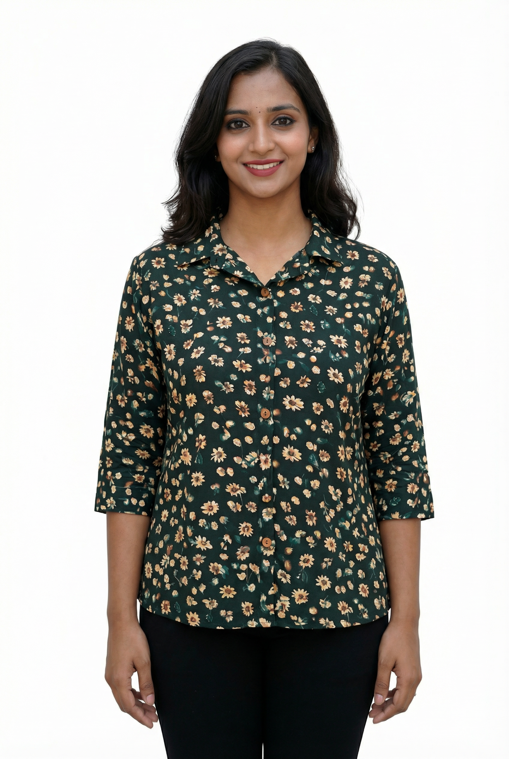 Image of Dark Green Ladies Shirt