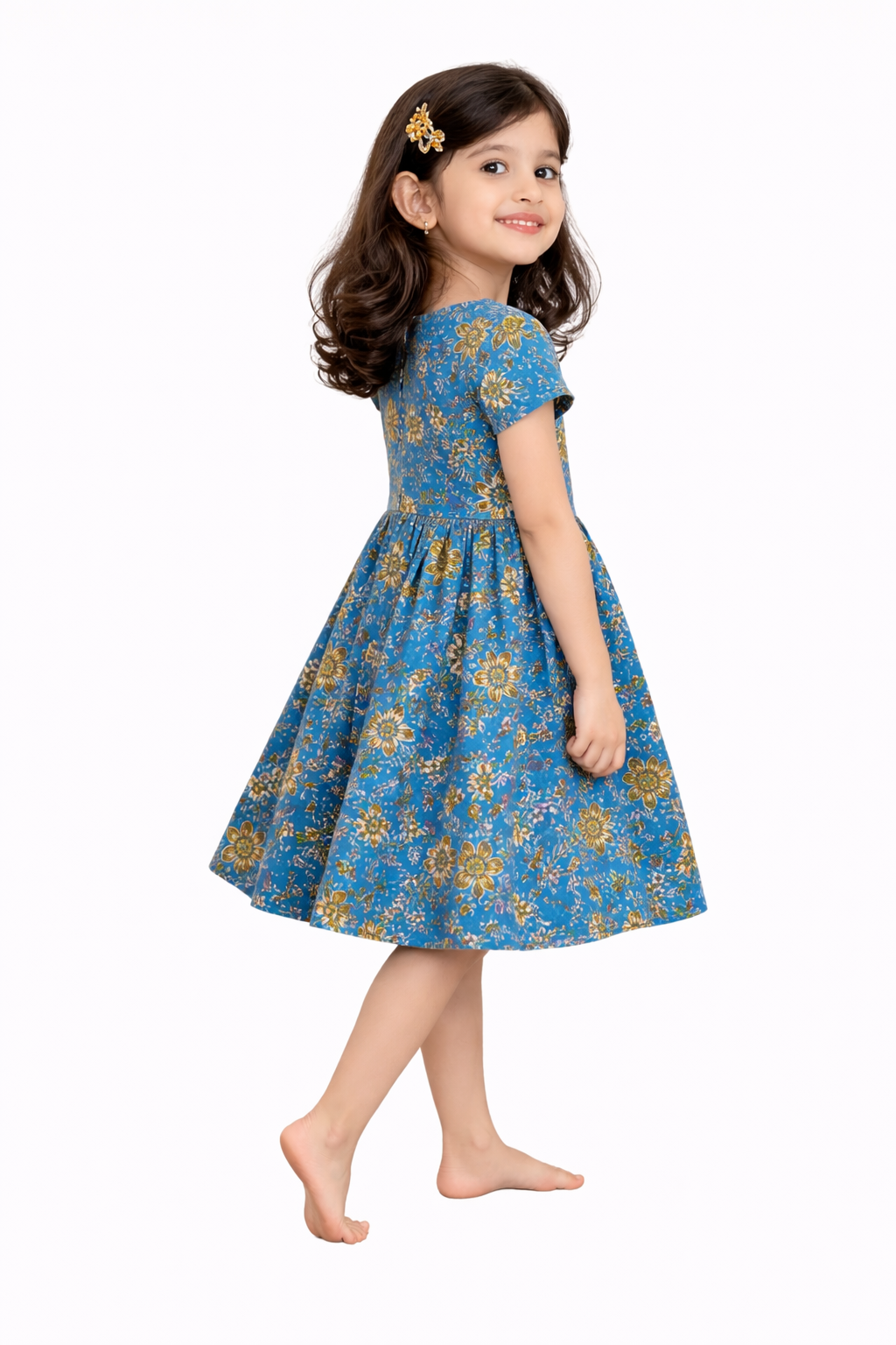 Image of Kids Frock - Blue - 1070