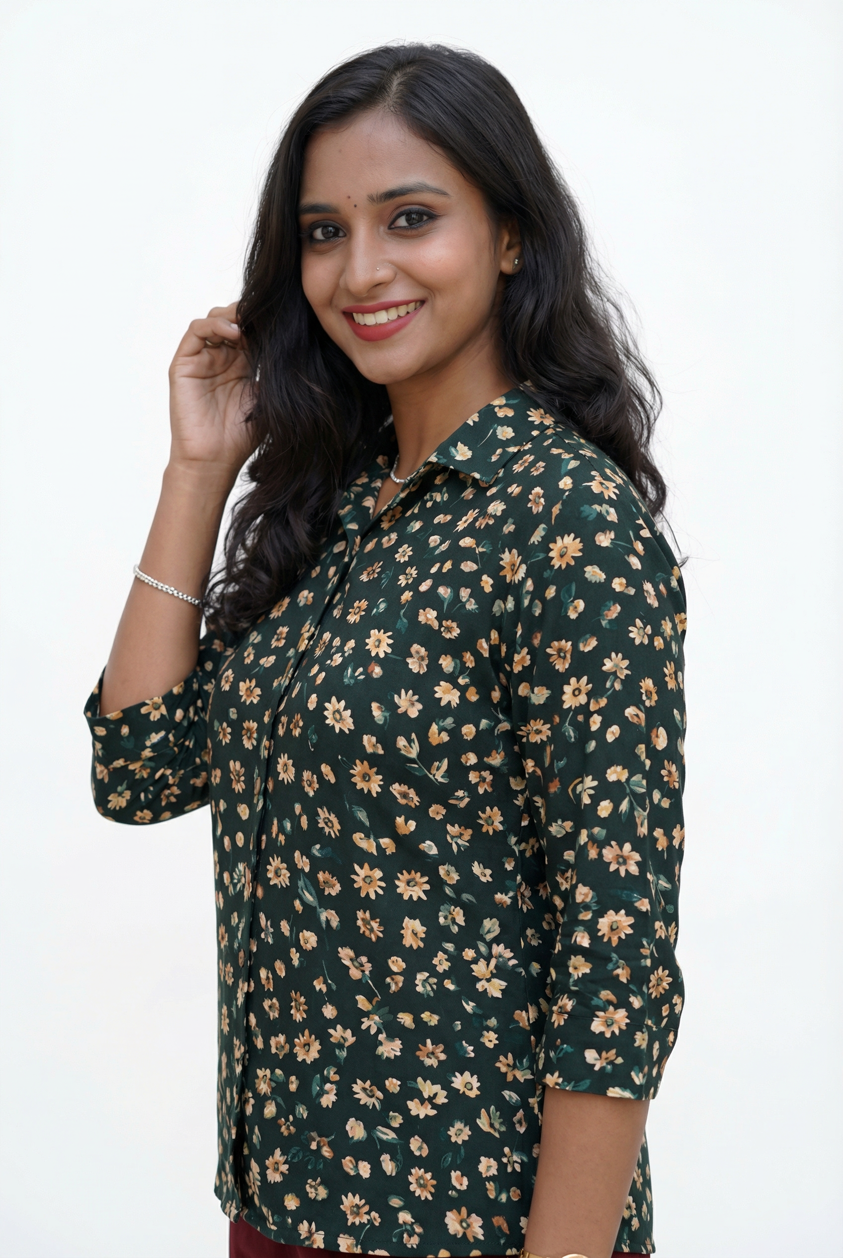 Image of Dark Green Ladies Shirt
