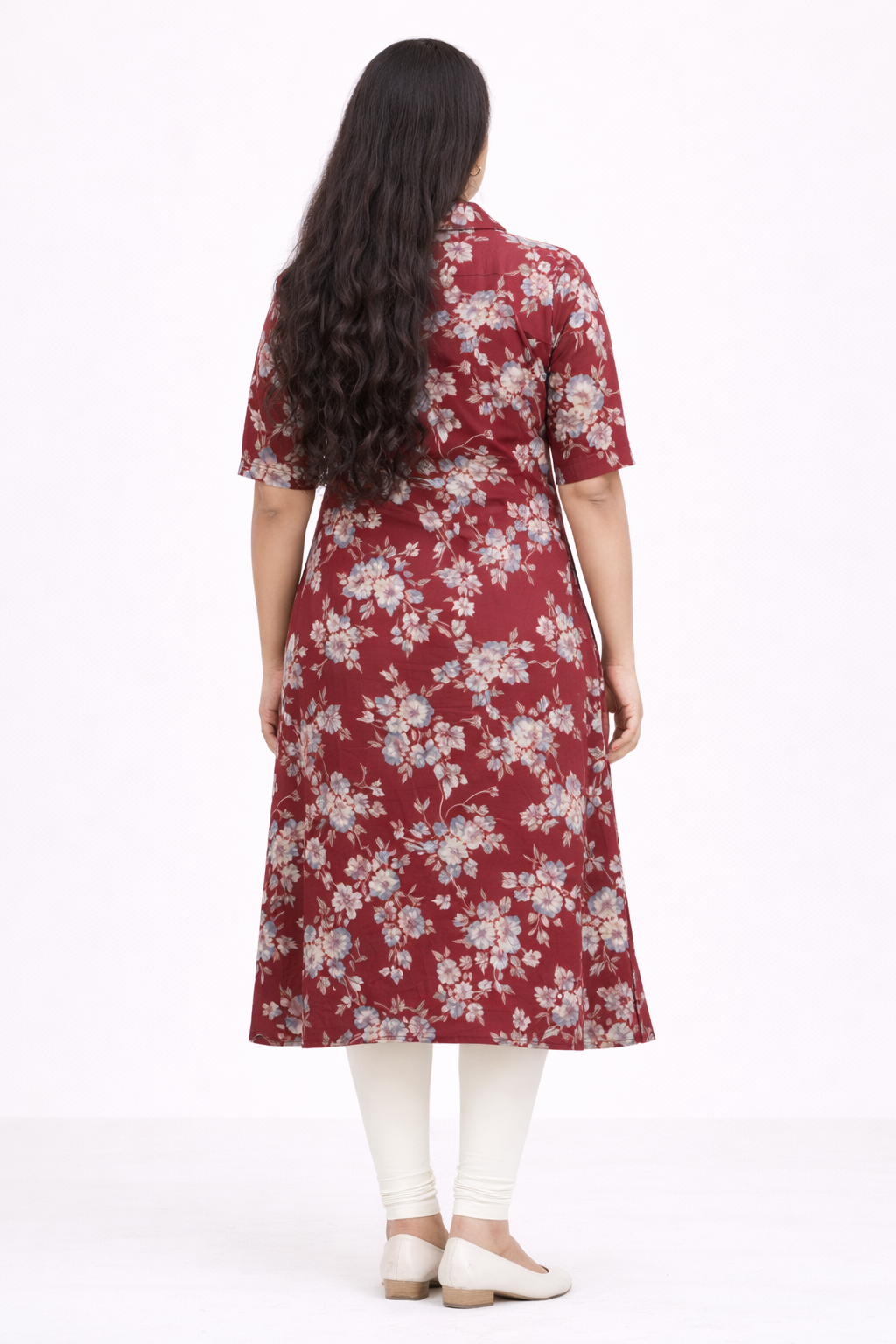 Image of Red- A-Line Kurti