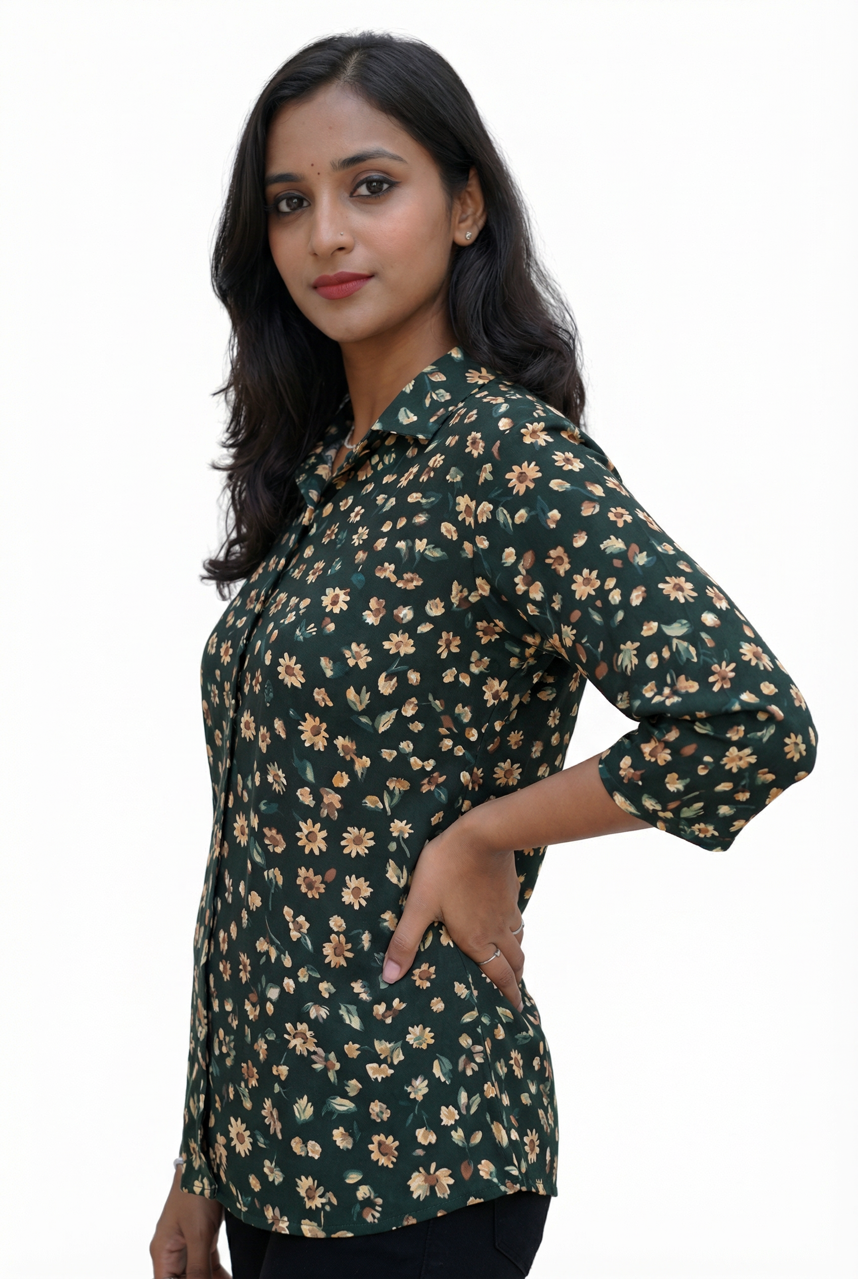 Image of Dark Green Ladies Shirt