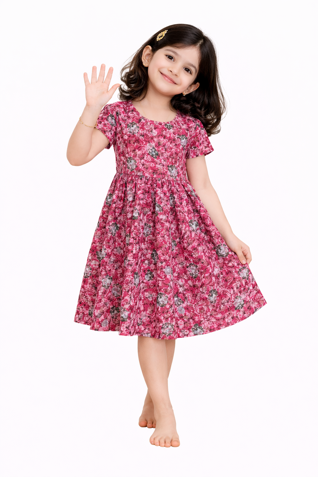 Image of Kids Frock - Pink - 1070