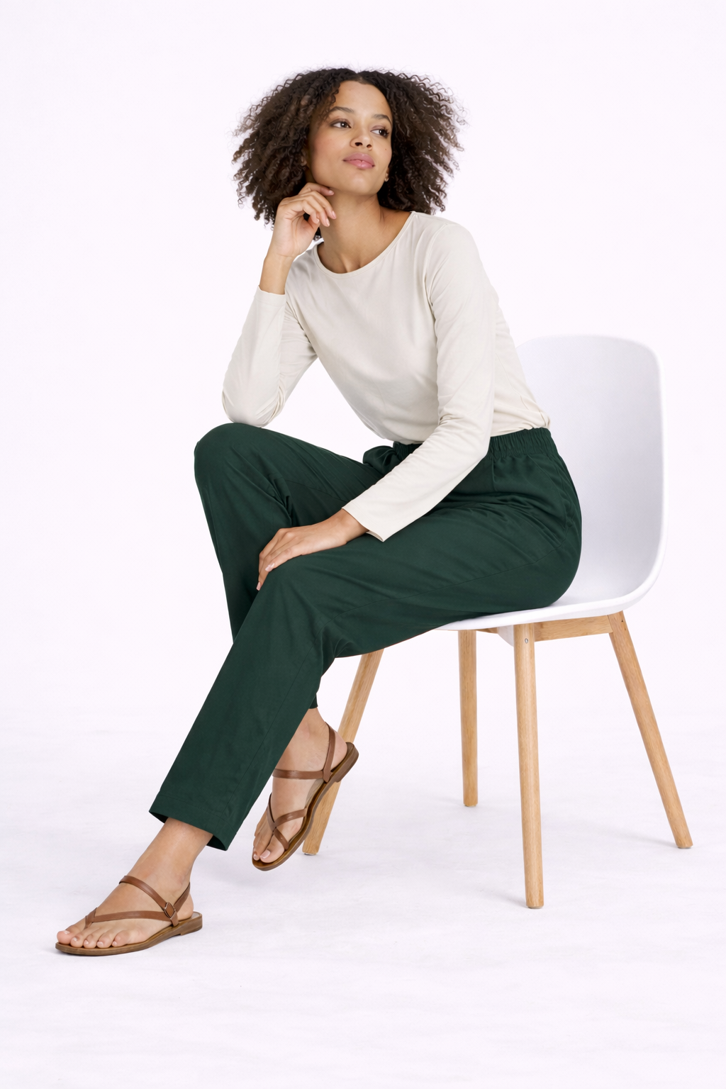 Image of Bottle Green - Straight Pant