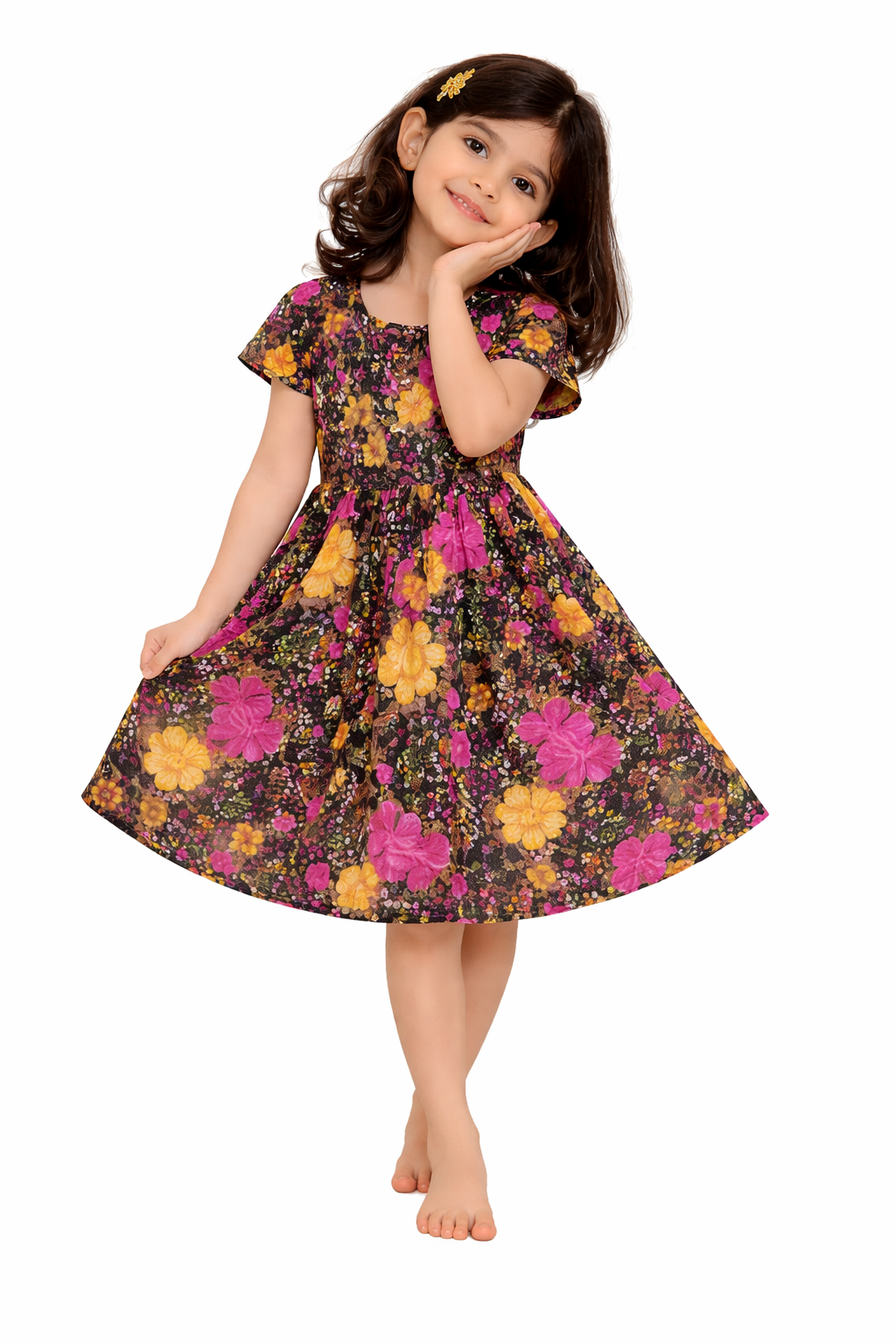 Image of Kids Frock - Black - 1070