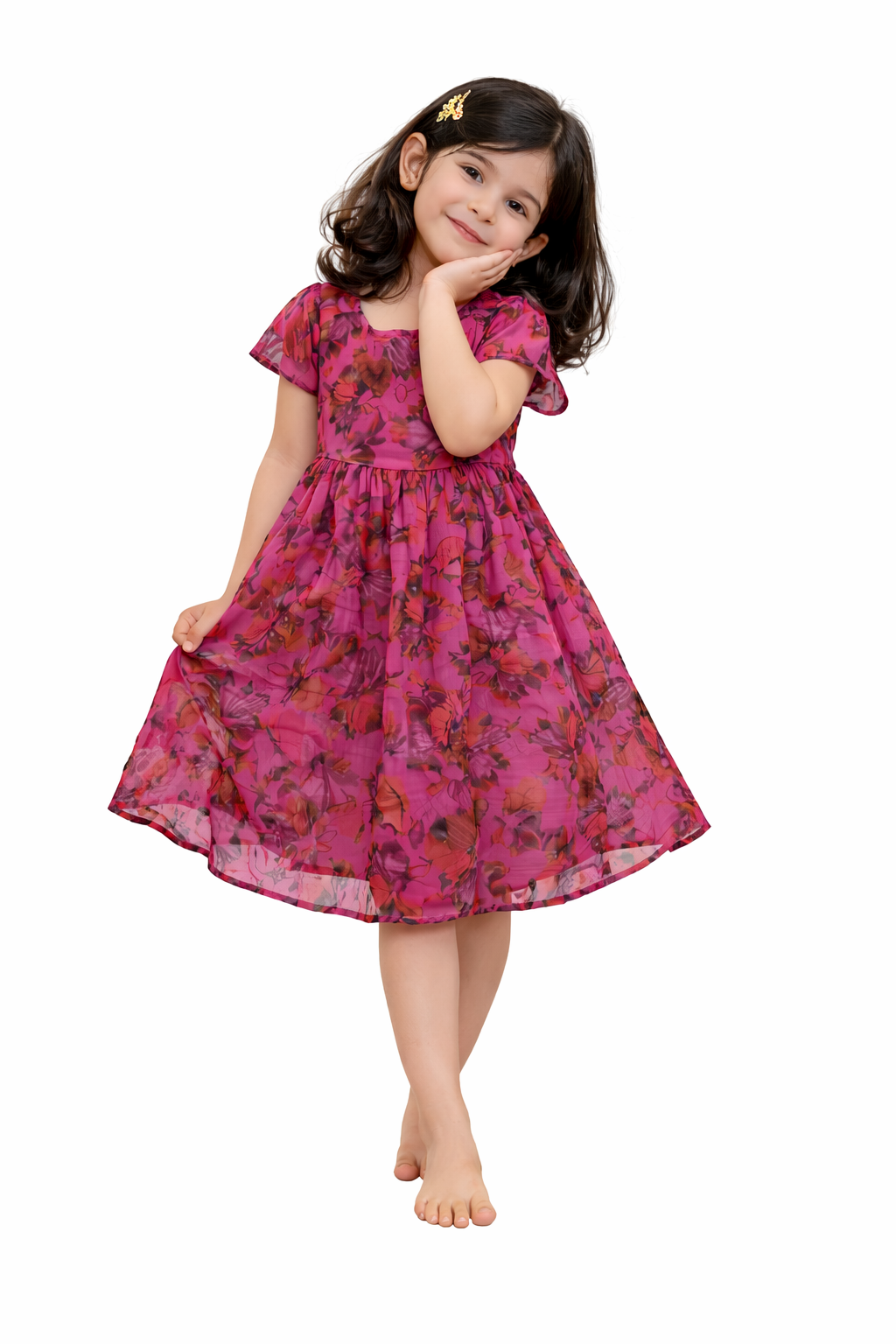Image of Kids Frock - Pink - 1070
