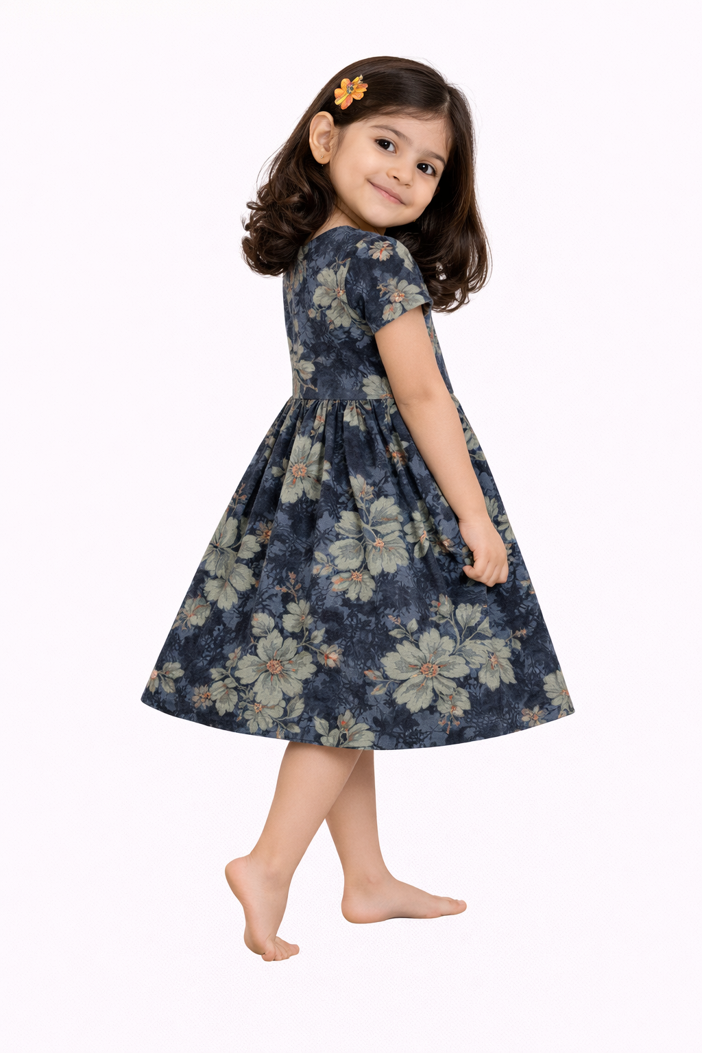 Image of Kids Frock - Grey - 1070