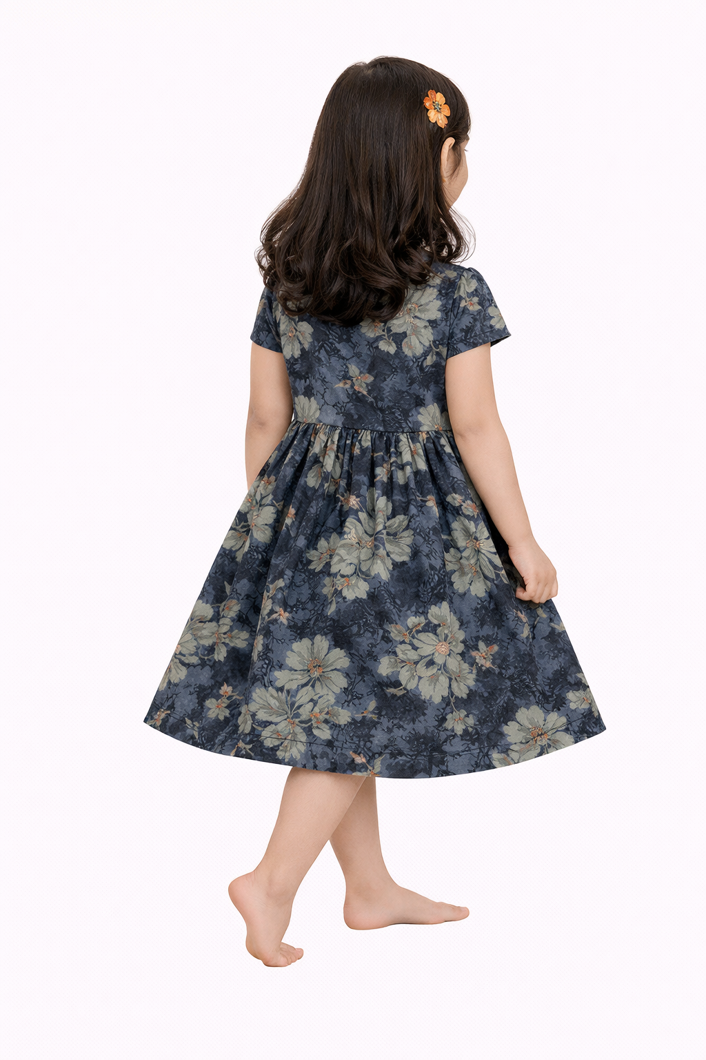 Image of Kids Frock - Grey - 1070