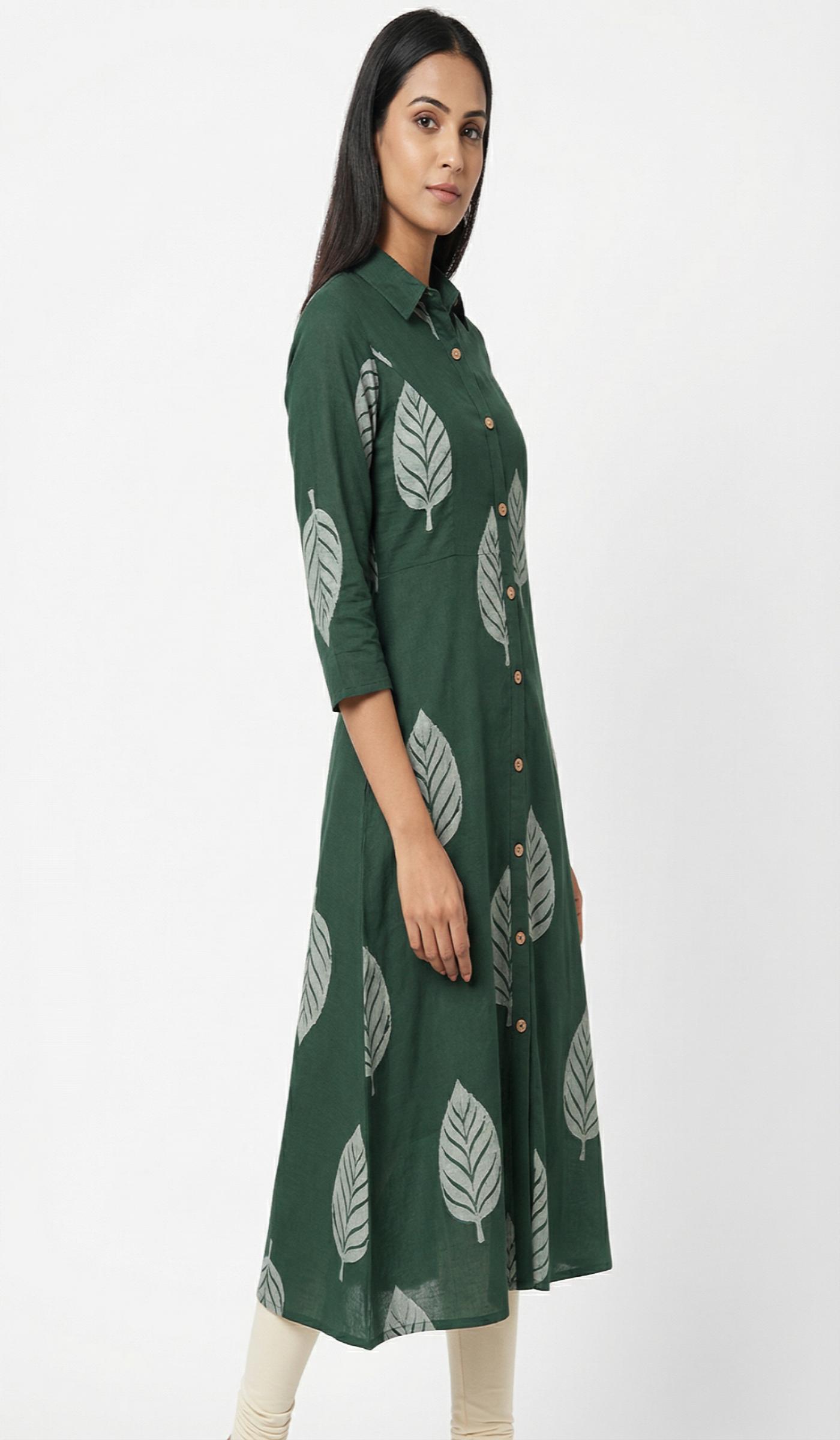 Image of Dark Green - A-Line Kurti