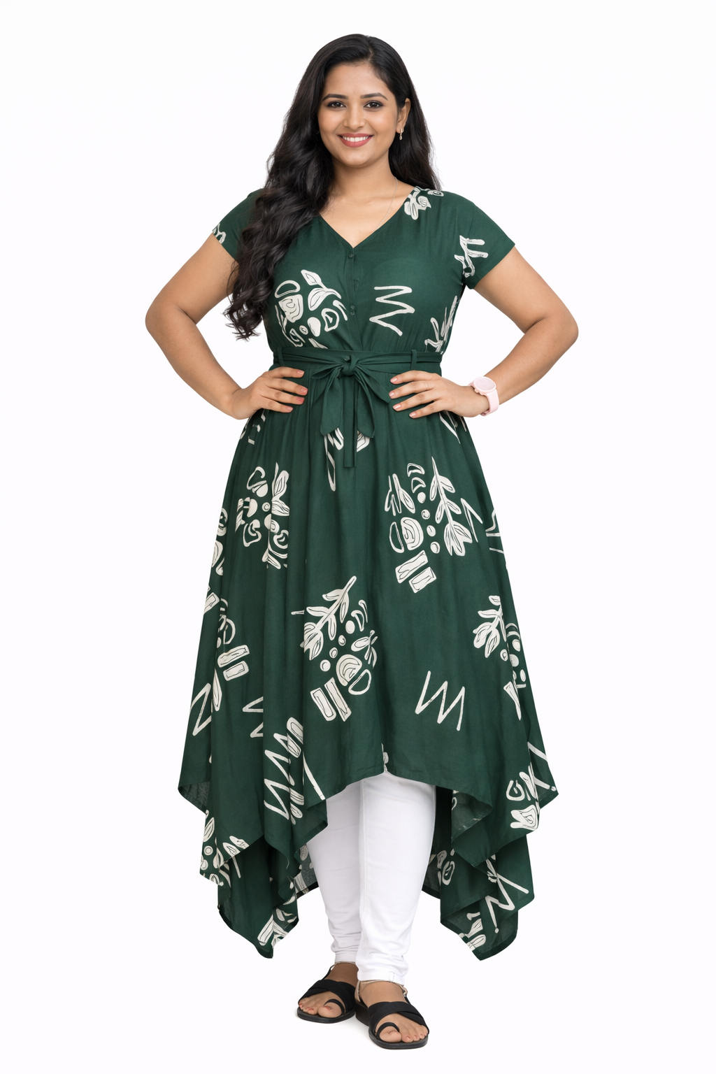 Image of Dark Green - Waterfall Maxi