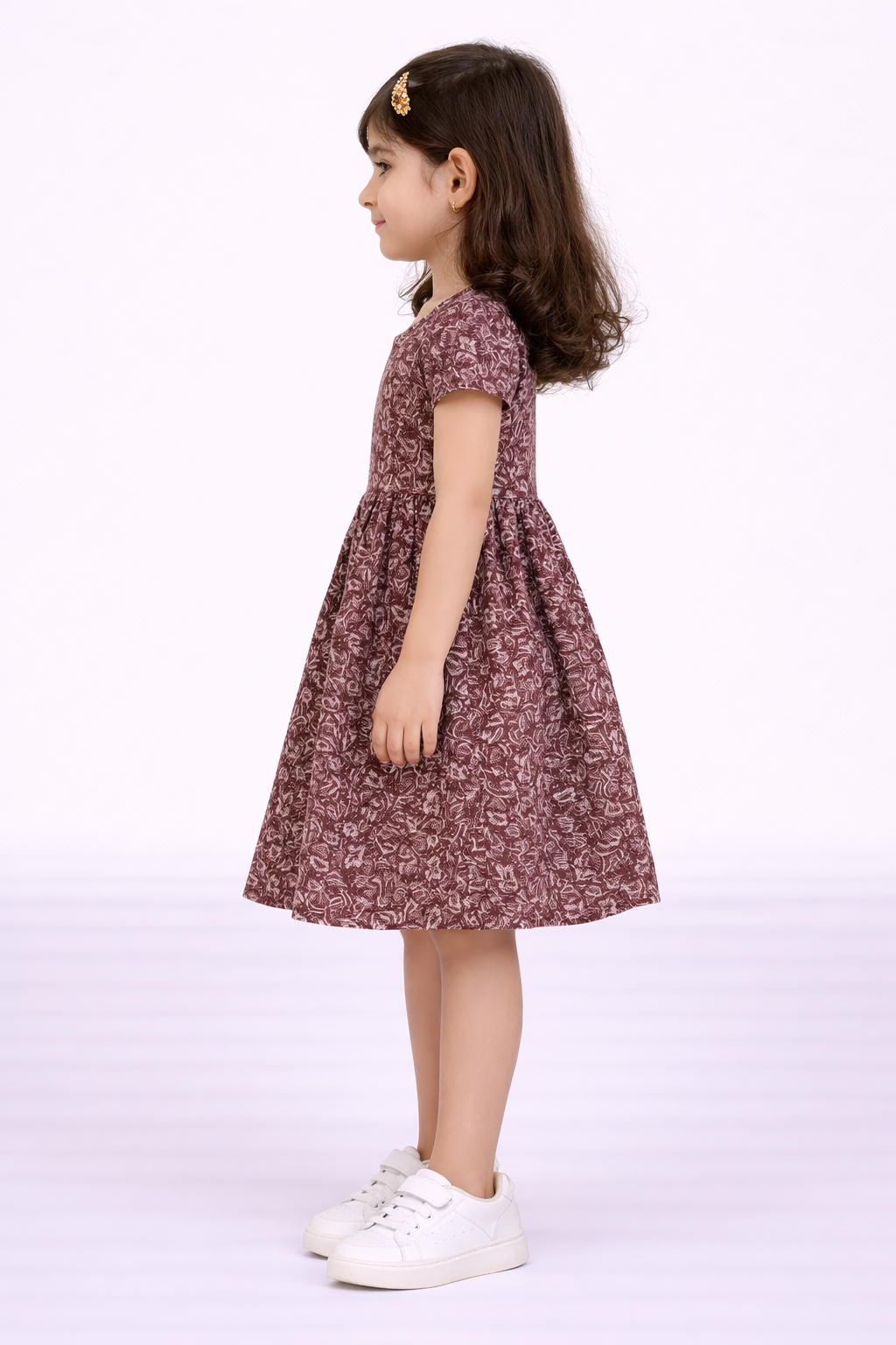 Image of Kids Frock - Brown - 1070