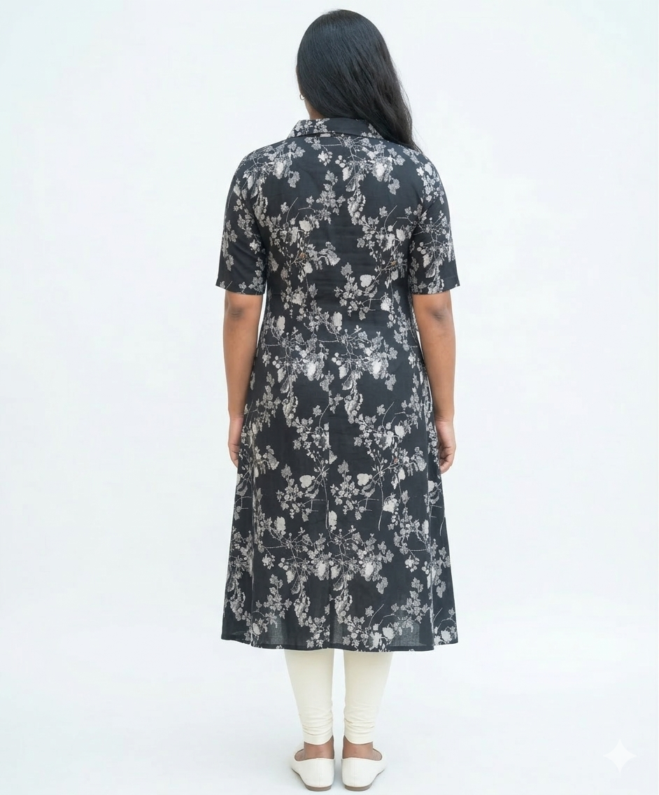 Image of Black - A-Line Kurti