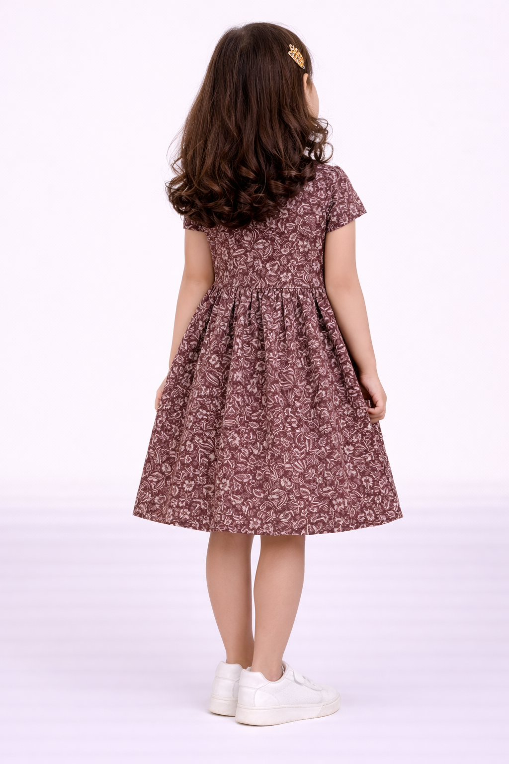 Image of Kids Frock - Brown - 1070