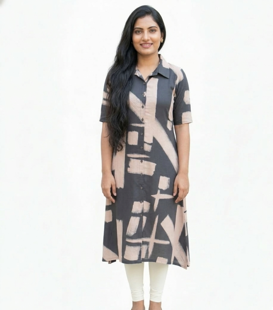Image of Black - A-Line Kurti