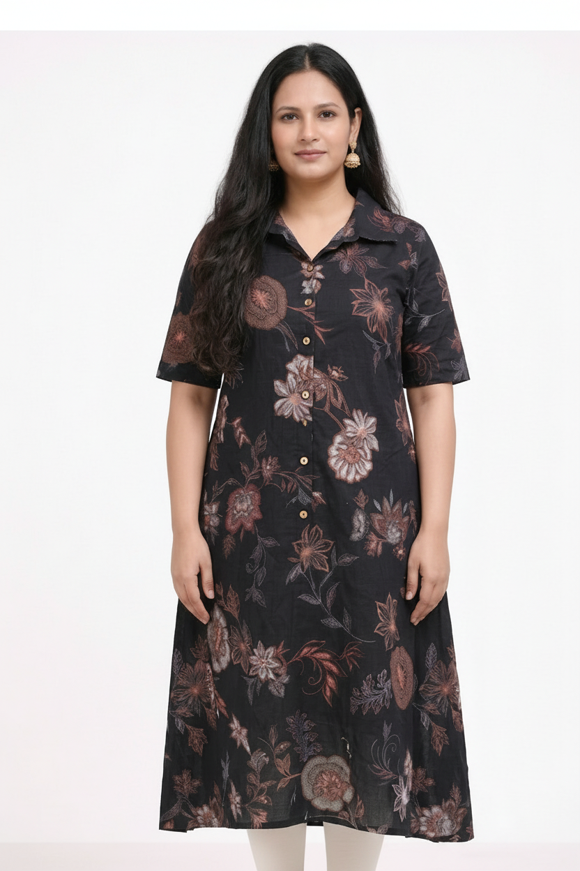Image of Black - A-Line Kurti