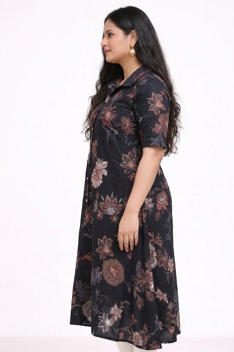 Image of Black - A-Line Kurti