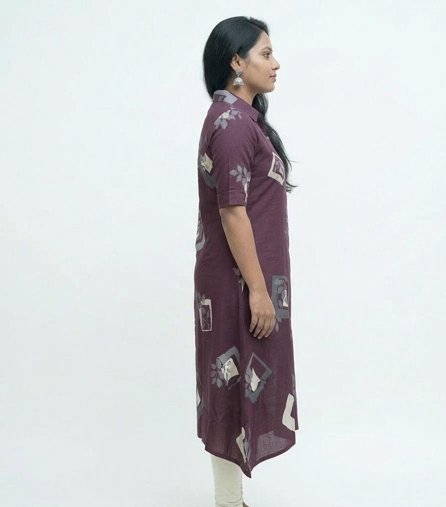 Image of Magenta - A-Line Kurti