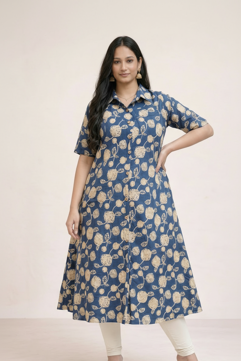 Image of Blue - A-Line Kurti