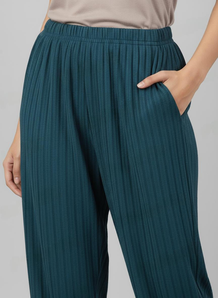 Image of Straight-Cut Pant – Deep Teal