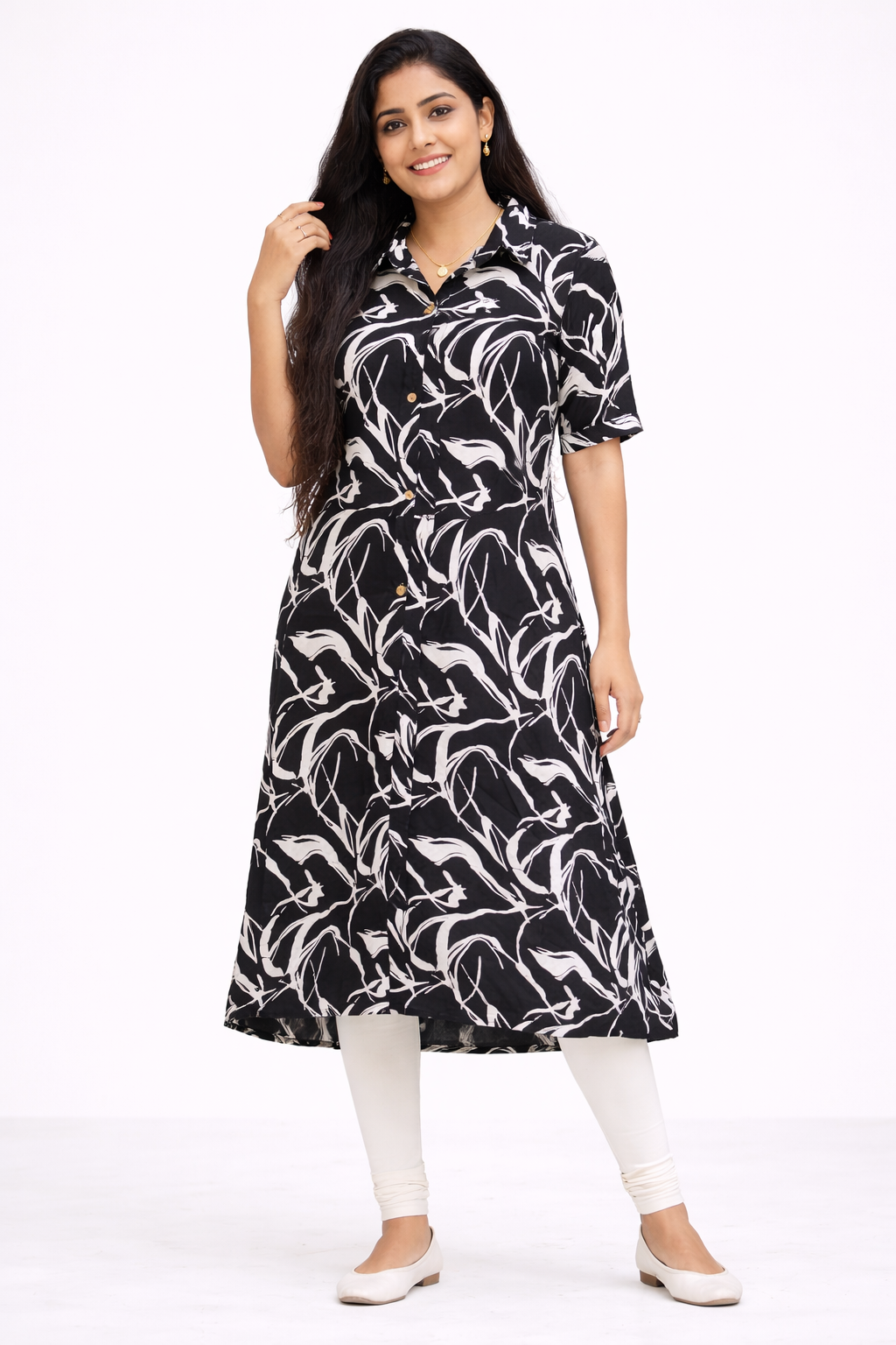 Image of Black - A-Line Kurti