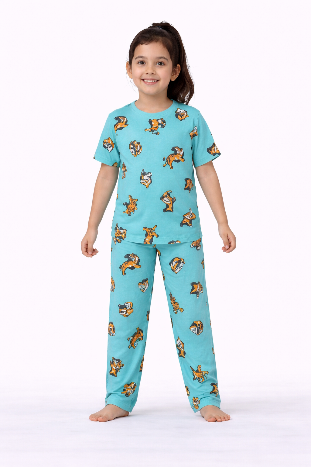 Image of T-Shirt and Pant - Blue - Nilan - 1072