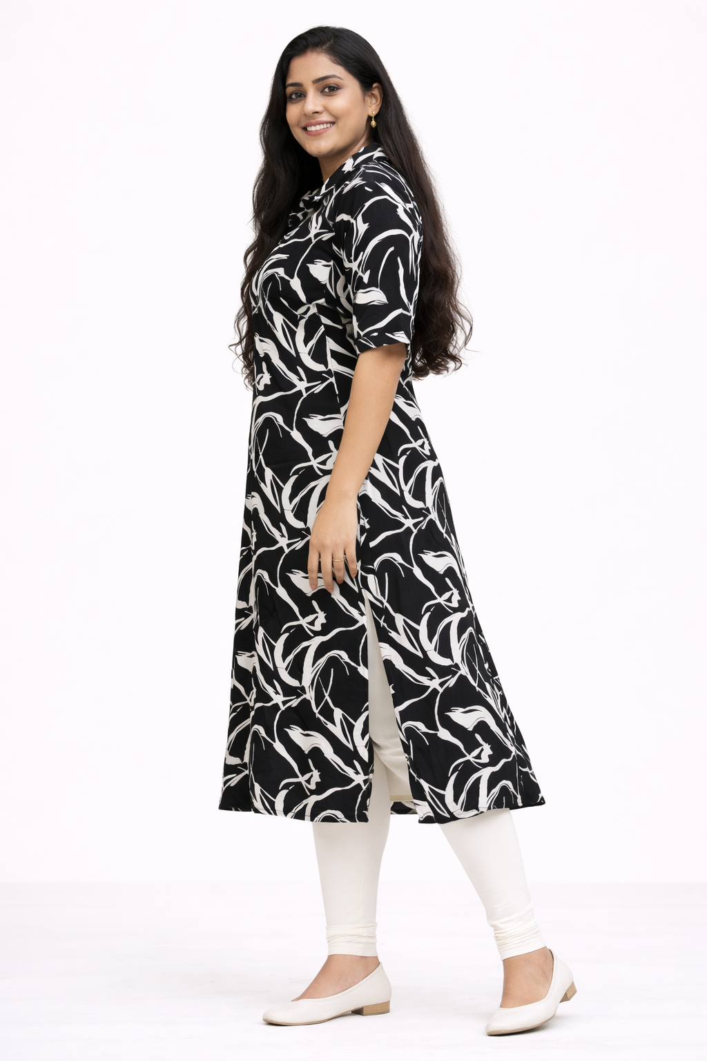 Image of Black - A-Line Kurti