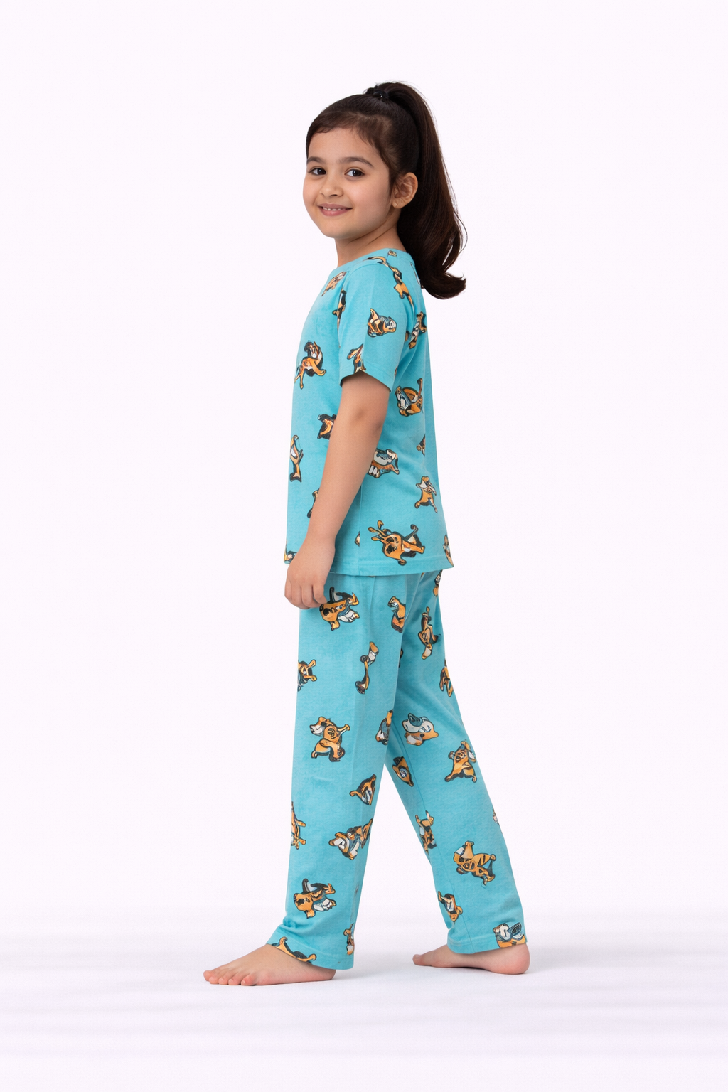 Image of T-Shirt and Pant - Blue - Nilan - 1072