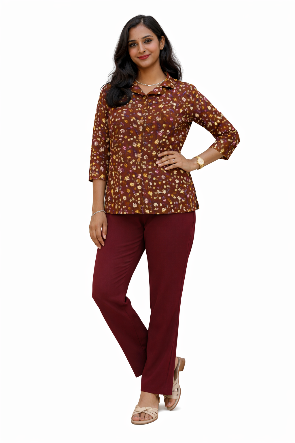 Image of Brown Ladies Shirt