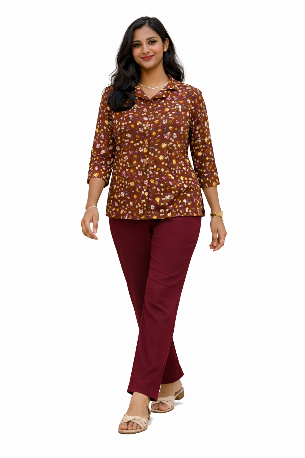 Image of Brown Ladies Shirt