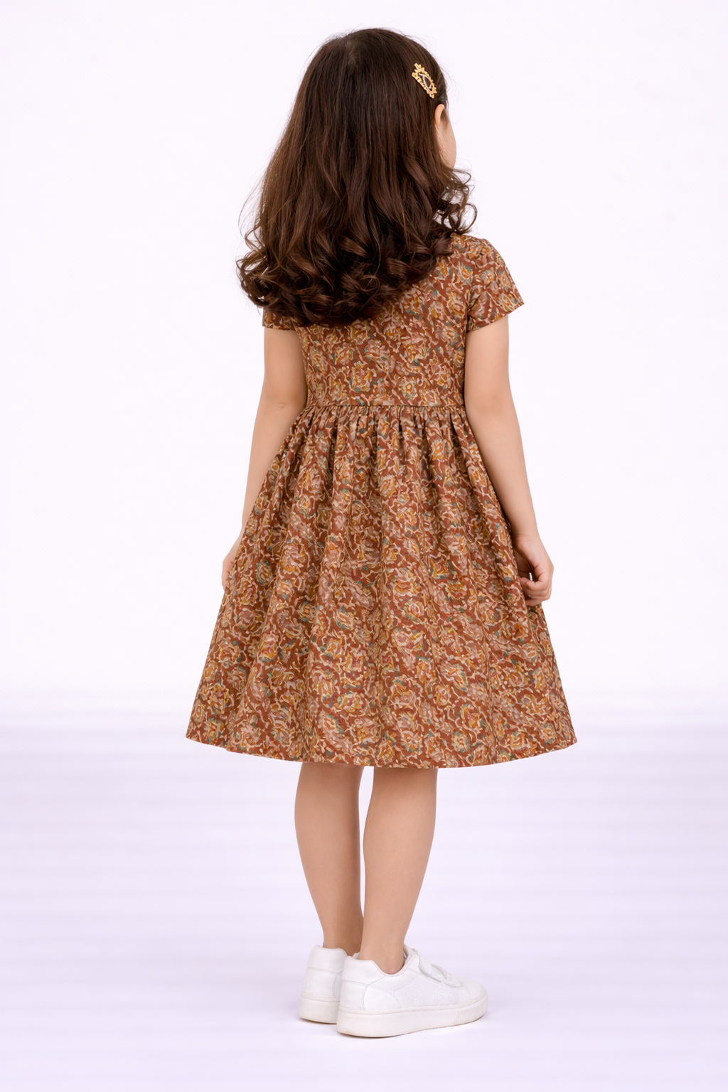 Image of Kids Frock - Brown - 1070