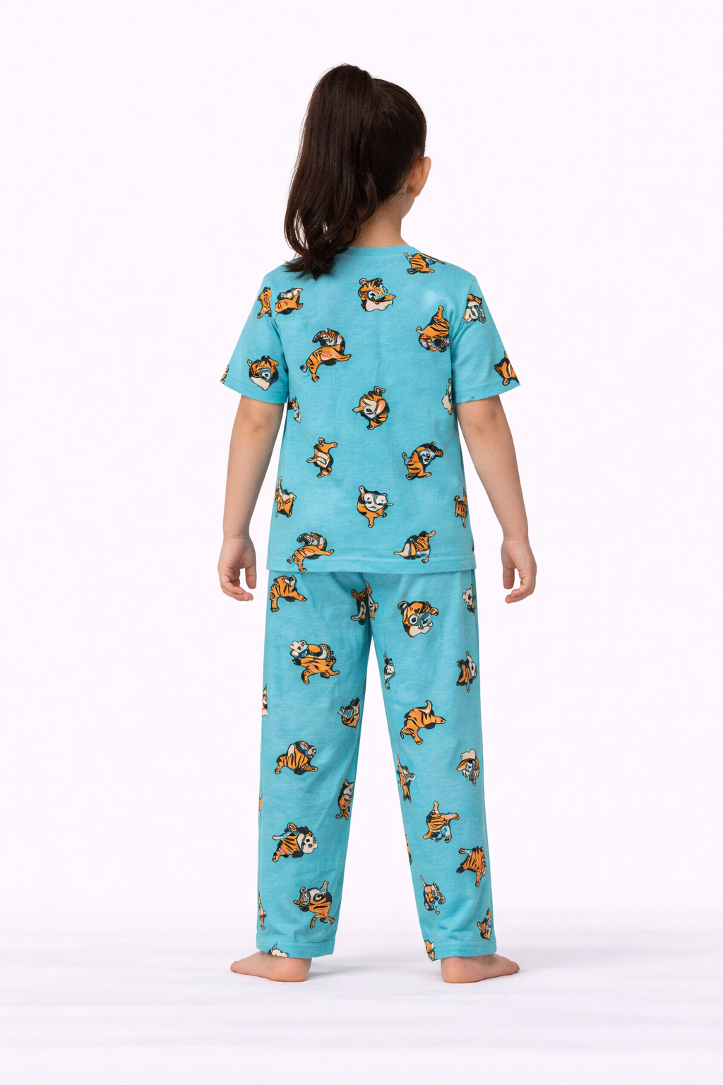 Image of T-Shirt and Pant - Blue - Nilan - 1072
