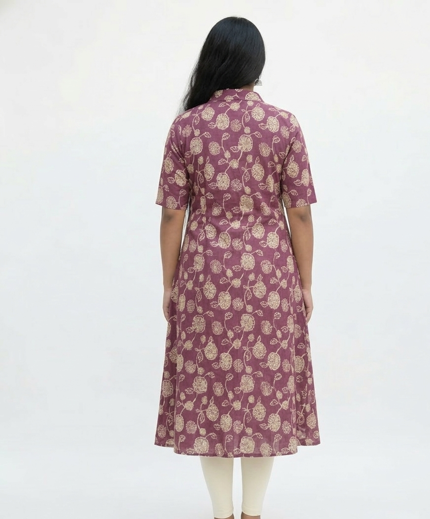 Image of Maroon - A-Line Kurti