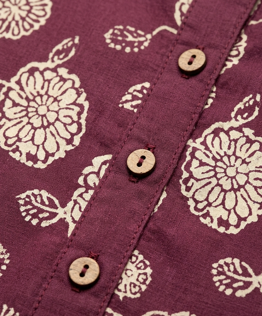 Image of Maroon - A-Line Kurti