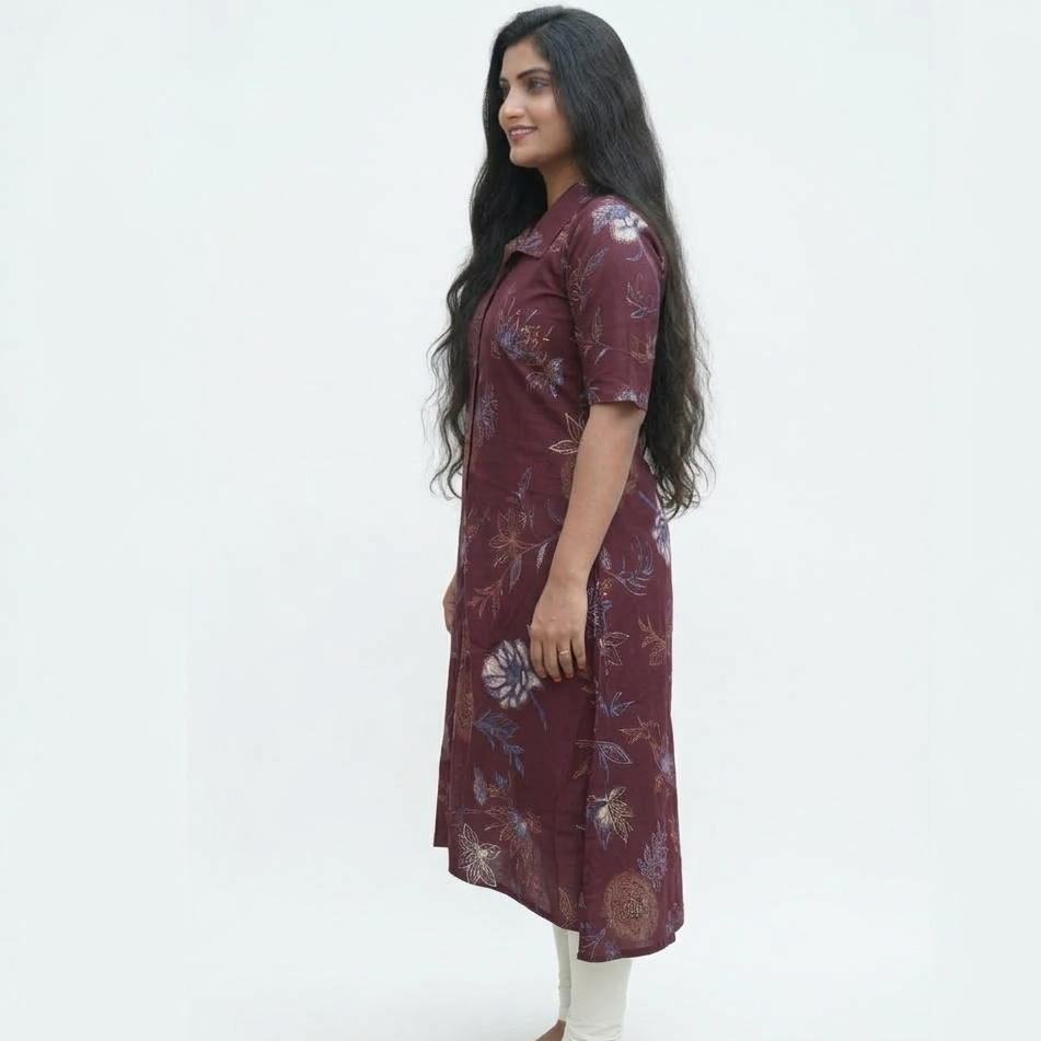 Image of Magenta - A-Line Kurti