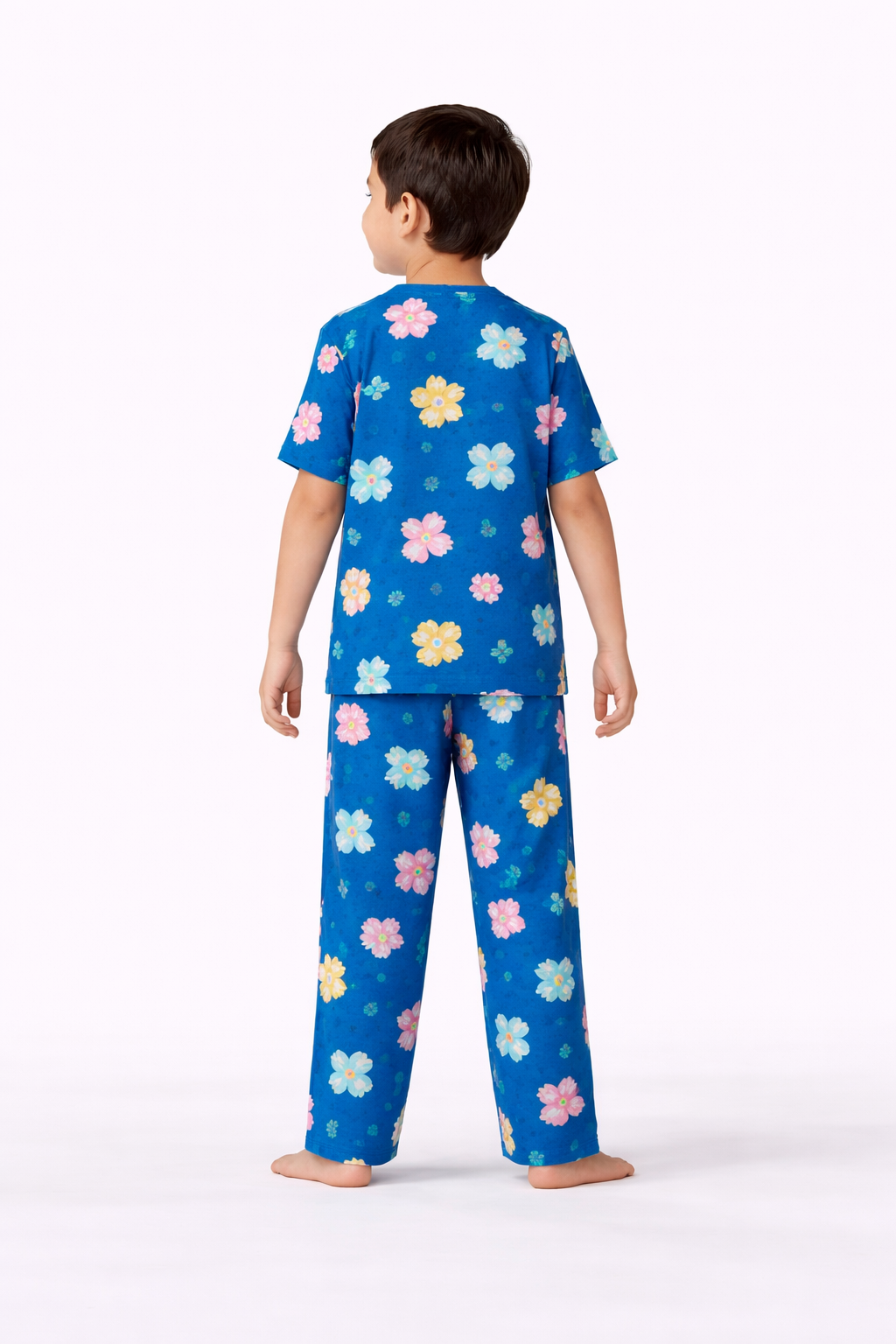 Image of T-Shirt and Pant - Navy Blue - Nilan -1072
