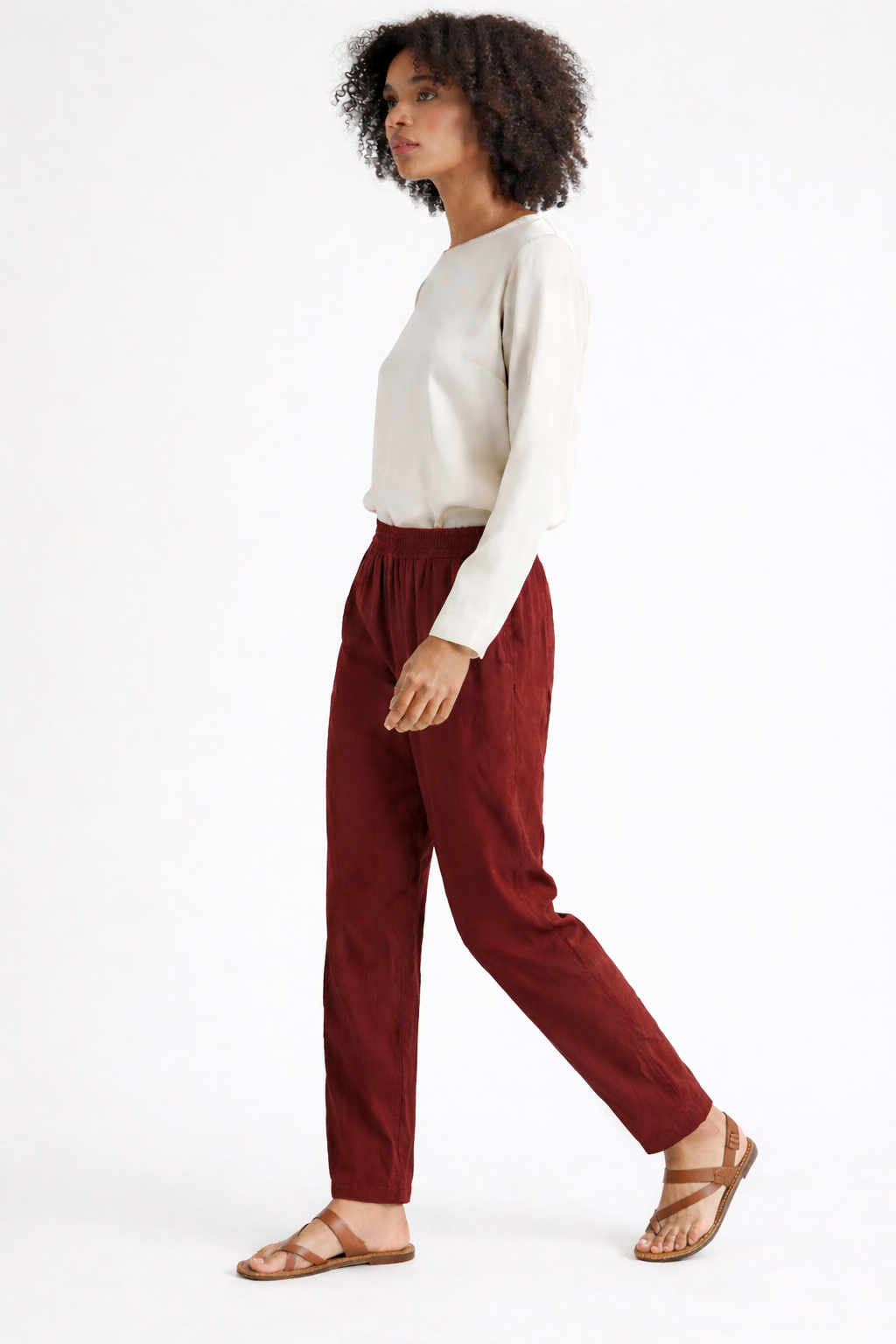 Image of Brown - Straight Pant
