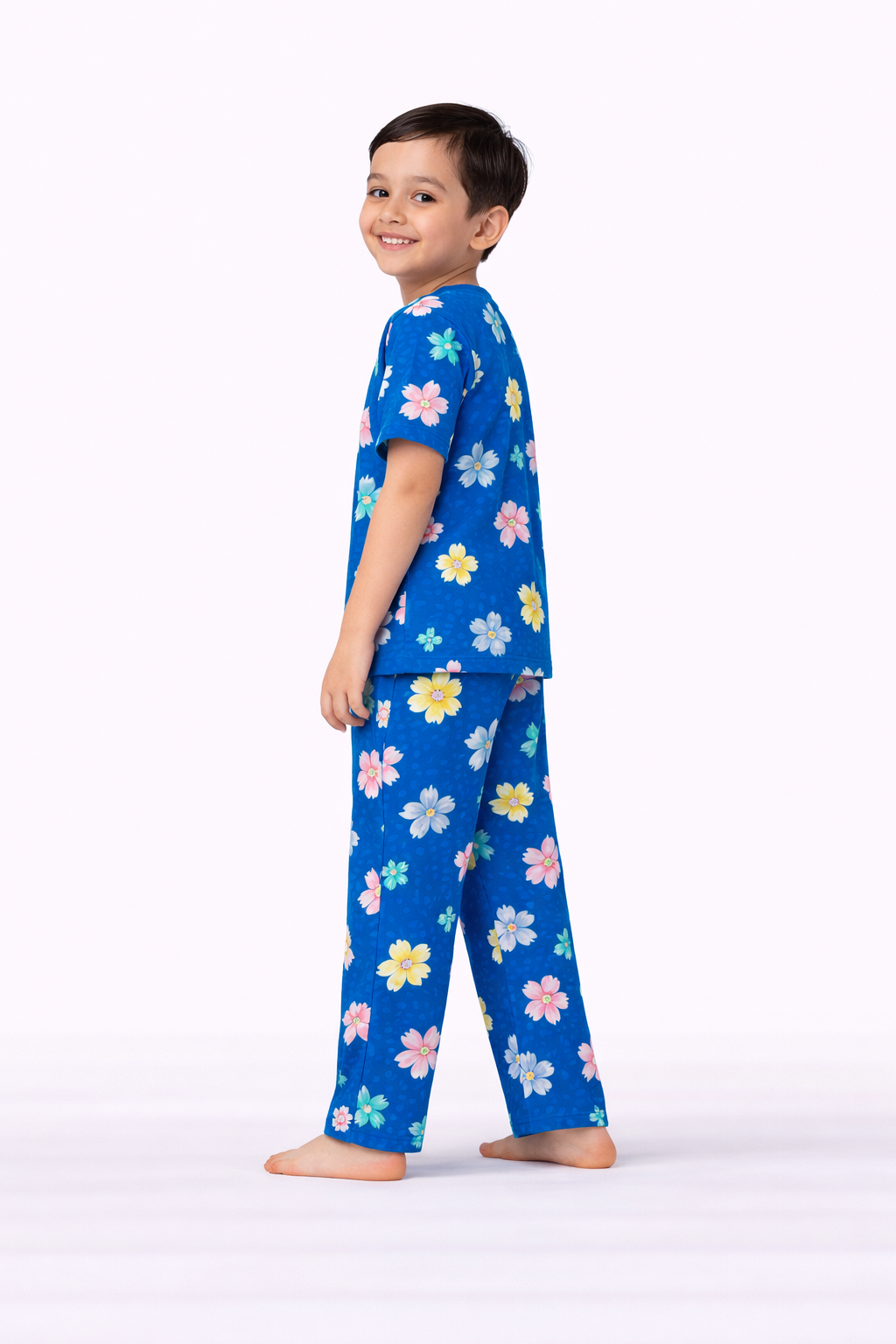 Image of T-Shirt and Pant - Navy Blue - Nilan -1072