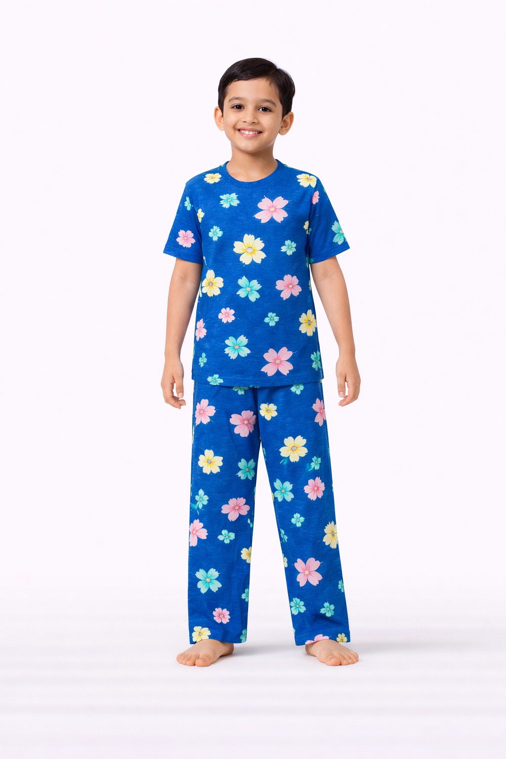 Image of T-Shirt and Pant - Navy Blue - Nilan -1072