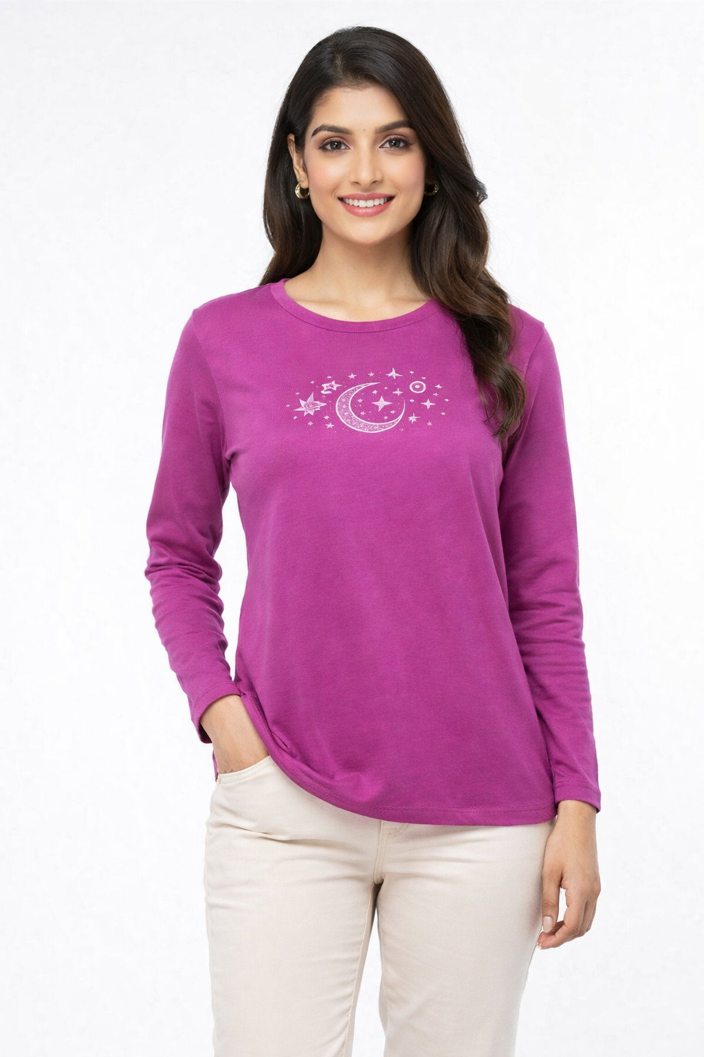 Image of Pink-Full Hand T-Shirt