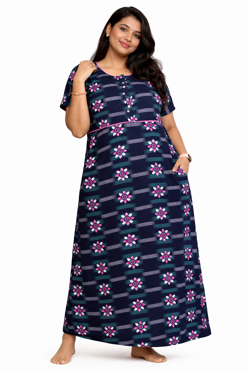 Image of Navy Blue Nighty