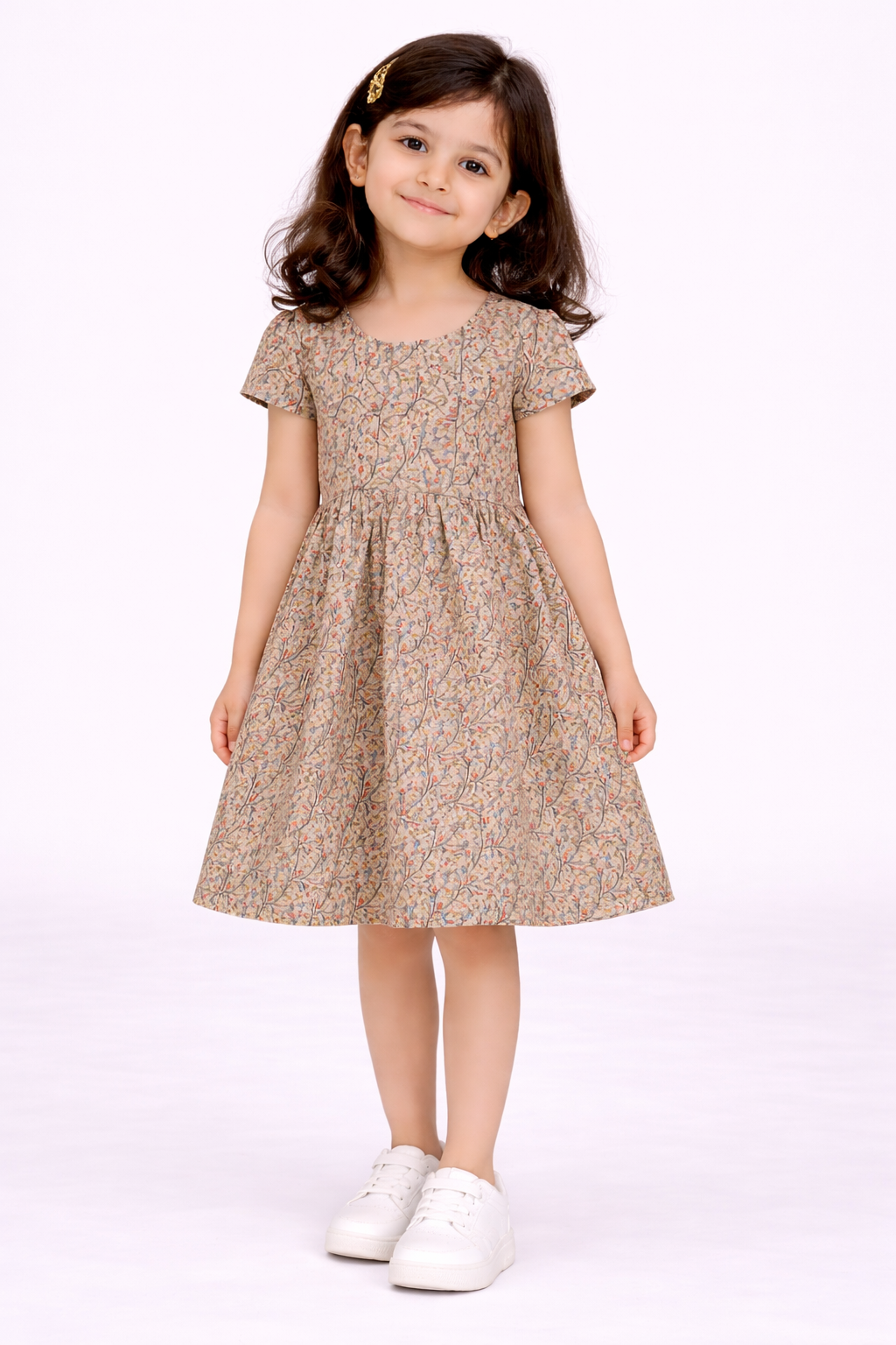 Image of Kids Frock - Gray - 1070