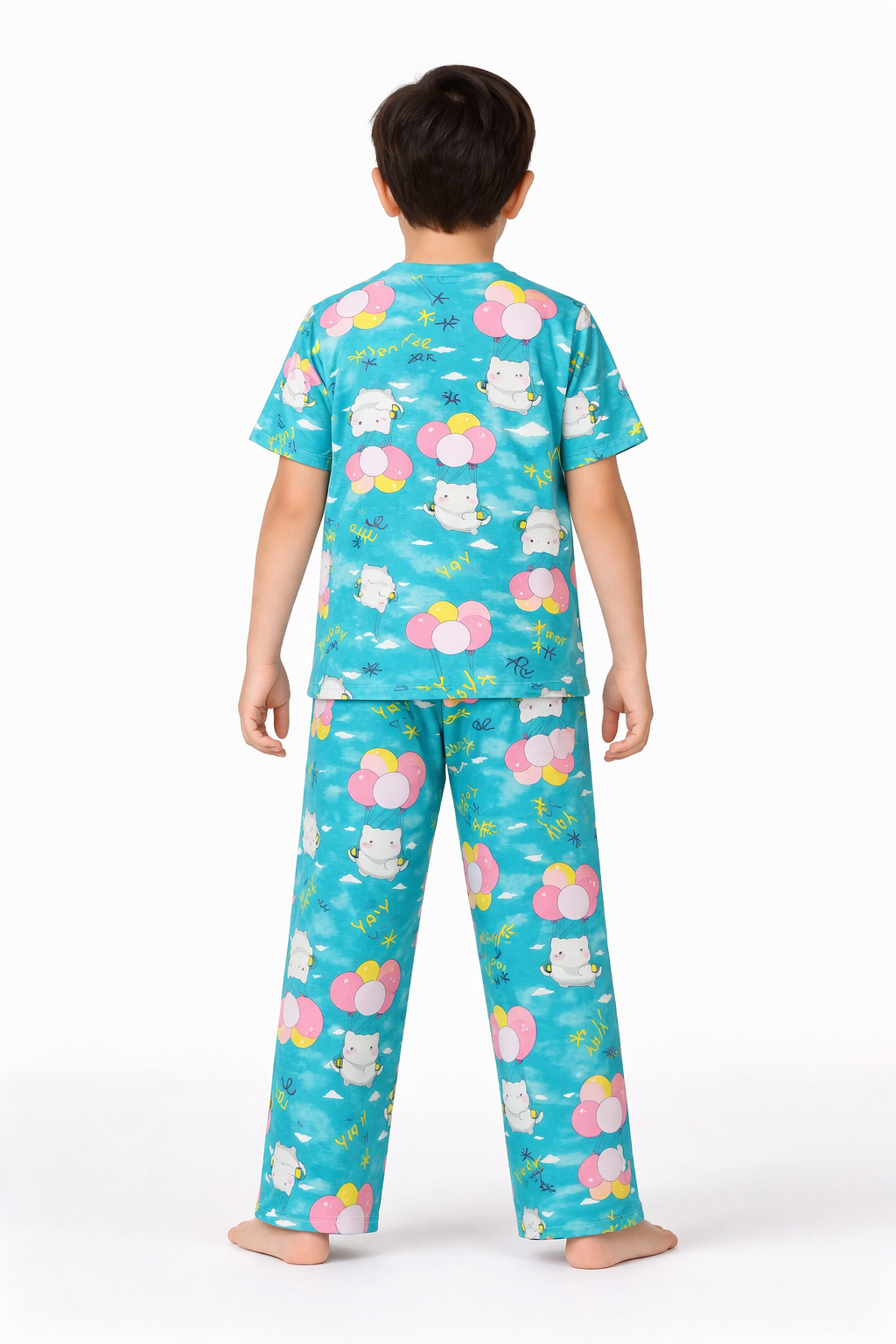 Image of T-Shirt and Pant - Blue - Nilan -1072