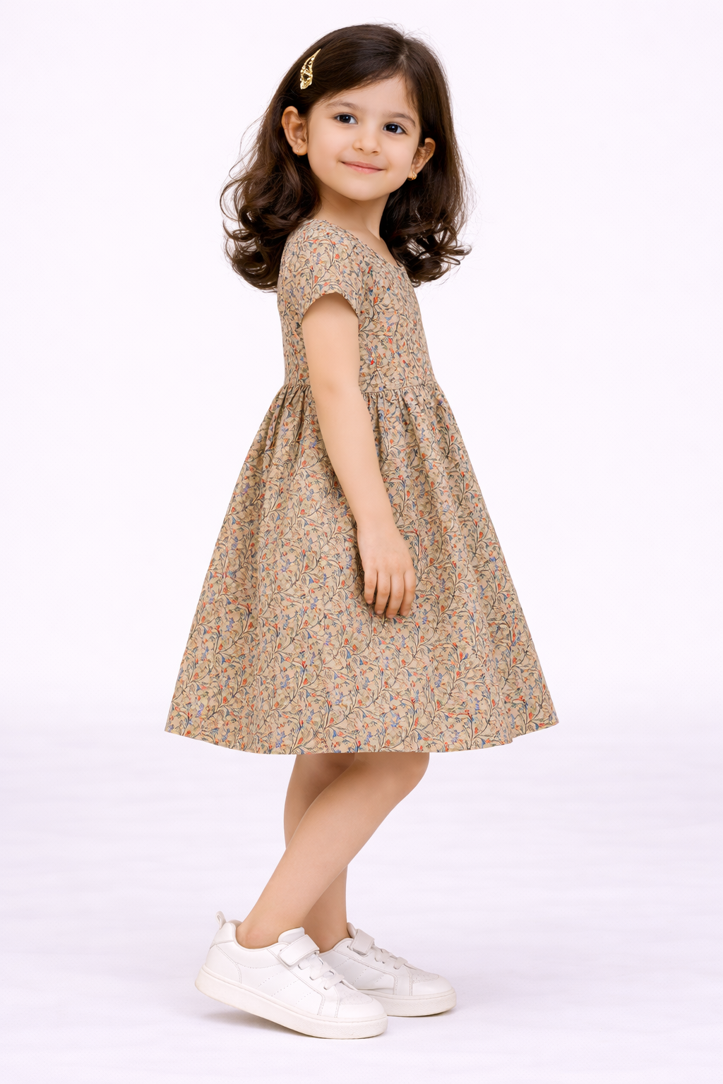 Image of Kids Frock - Gray - 1070