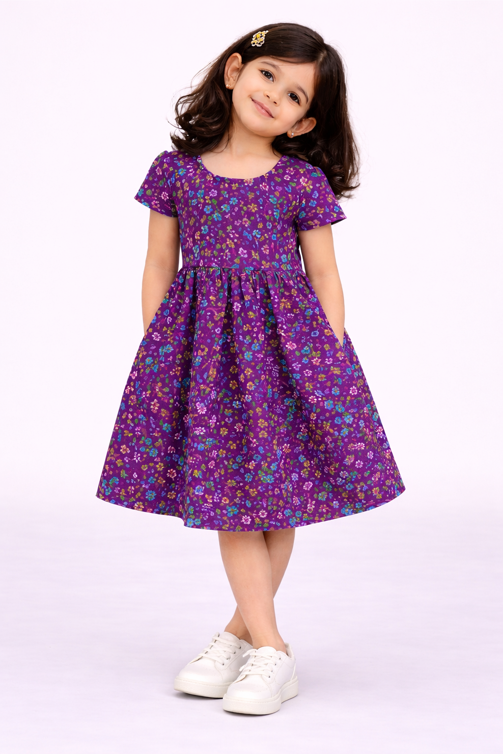 Image of Kids Frock - Violet - 1070