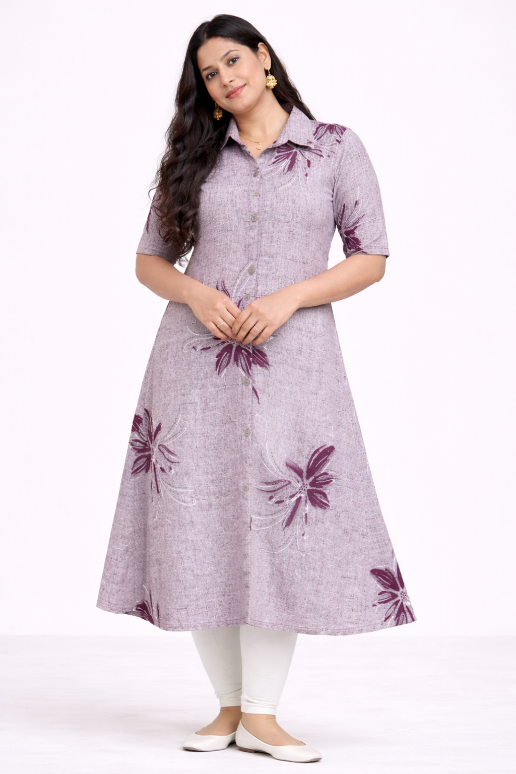 Image of Magenta - A-Line Kurti